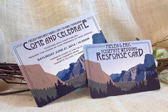 Yosemite Tunnel View Craftsman 5x7 Wedding Invitation with Envelope