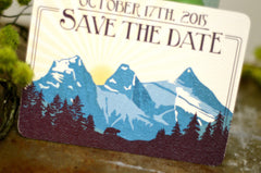 Three Sisters Mountains Save The Date Postcard // Blue Mountain Landscape // BP1