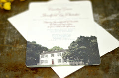 Travelers Rest Nashville Tennessee 5x7 Wedding Ceremony Invitation with Enveleope // Illustrated Landscape // BP1