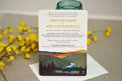 Pennsylvania Hills Fall Wedding Invitation with RSVP and Envelopes // Wedding Announcement