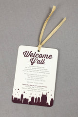 Welcome Y'all Nashville Skyline with Stars Welcome Bag Gift Tags