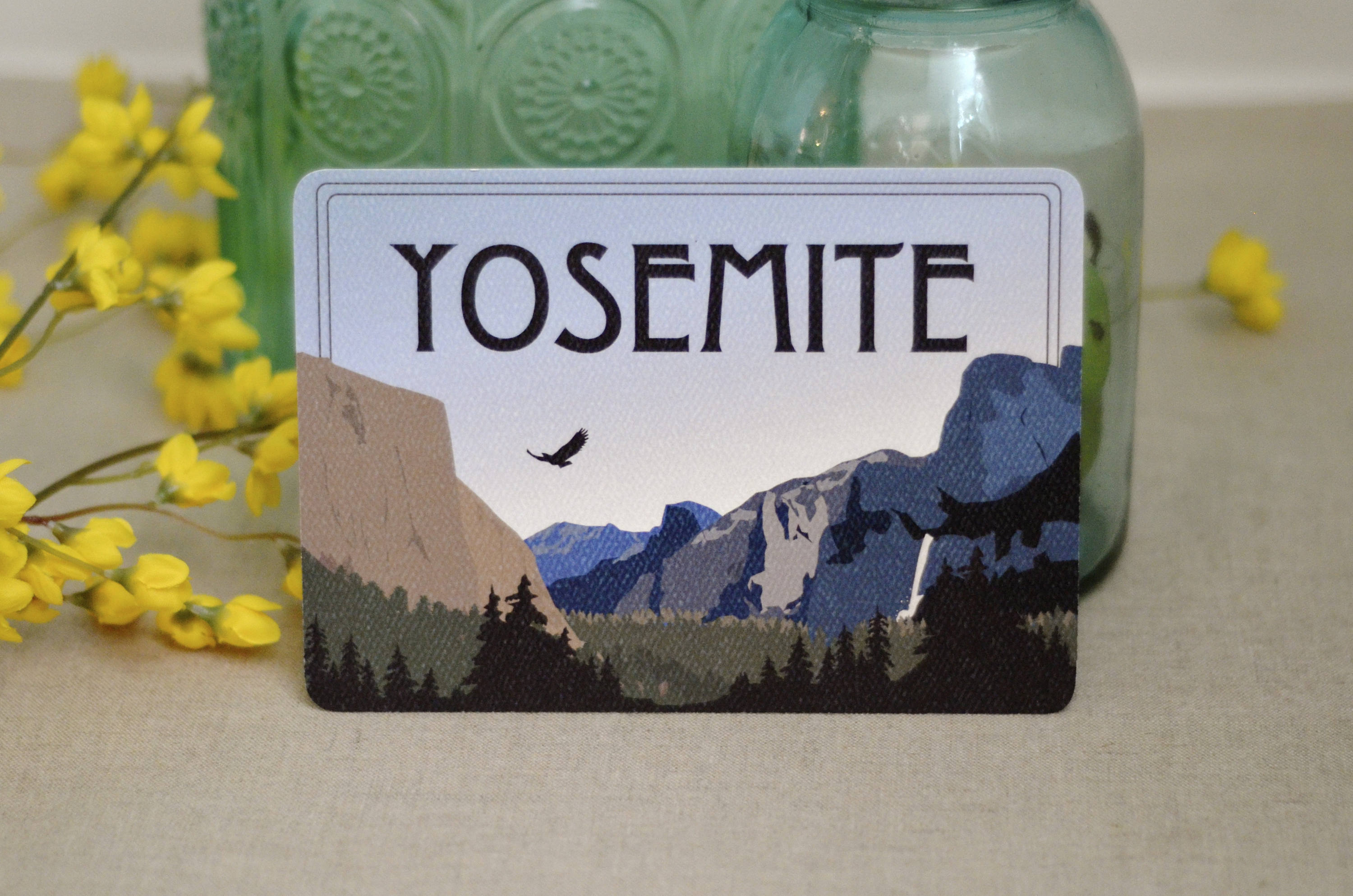 Yosemite Tunnel View Craftsman // Table Numbers / Place Cards for Wedding Reception 5x7 // Summer Mountain Landscape