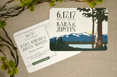 Washington Mountains Save The Date Landscape - Mountain Wedding Save The Date Postcard