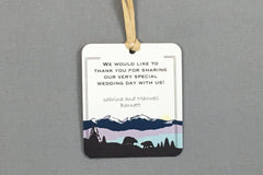 Rocky Mountain with Bears Gift Tags 2-sided // Thank You Wedding Favor Tags