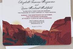 Zion National Park 5x7 Wedding Invitation 2-sided with Online RSVP