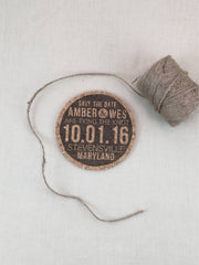 Tying the Knot Beige Spatter Design Cork Coaster Saves the Date with A7 Envelopes