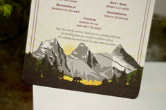 Craftsman Three Sisters Mountain Landscape Wedding 5x7 Invitation with envelope