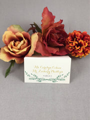 Gold Script and Greenery Escort/Seating Cards/Tented cards - JA1