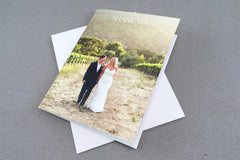 Custom Wedding Photo Thank You Card // A2 Greeting Card Folded Wedding Thank You Card