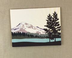 Snowy Mount Hood Oregon Broadfold Thank You Cards with A2 Envelopes