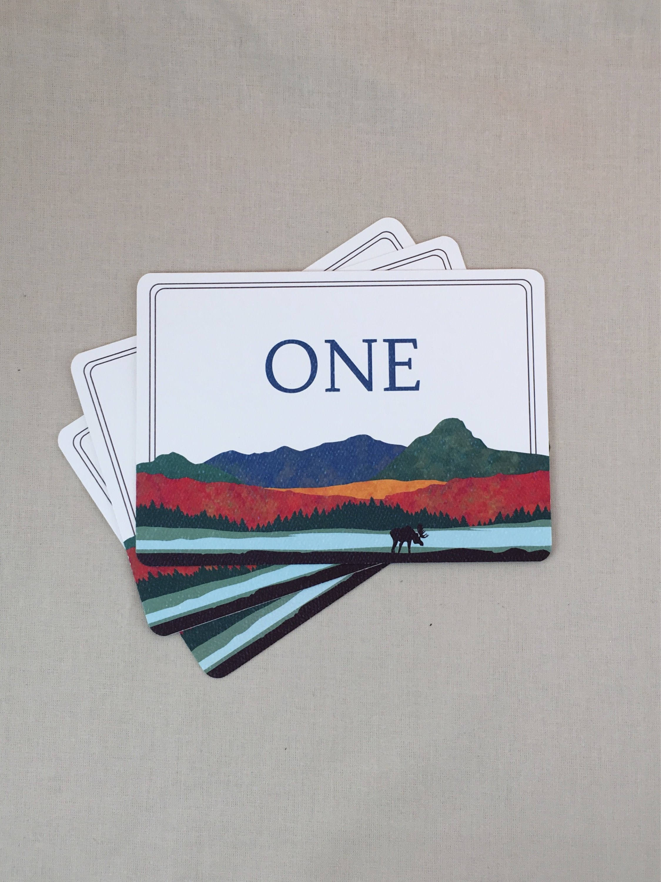Fall Mt of the Holy Cross Mountains and Moose Table Numbers // Flat Table Numbers or Names