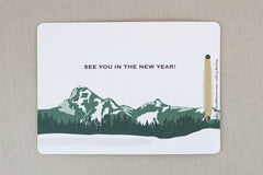 Leavenworth Winter Mountain Wedding with Snow 2pg Booklet Wedding Invitation with Online RSVP