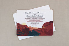 Zion National Park 5x7 Wedding Invitation 2-sided with Online RSVP