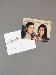 Marry and Bright Happy New Year Save the Date Postcards