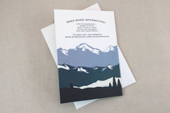 Banff Canadian Rockies with Moose Greeting Card Wedding Invitation (A7 Broad fold) Mountain Wedding Invite - TE1