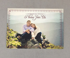 Vintage Please Join Us Christmas Save the Date 5x7 Cards with FREE return and recipient addressing