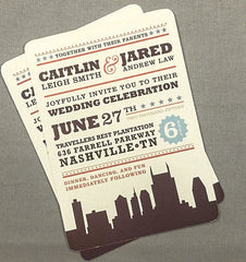Nashville 5x7 wedding Invitation