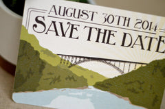 New River Gorge with Bridge West Virginia Save the Date Postcards