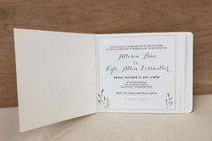 Spring Wedding Booklet Invitation / Garden Wedding / Spring Wedding Colors / Spring Wedding Flowers / Botanical Garden Weddings