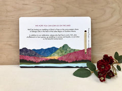 Fall Mount of the Holy Cross 2 Page Livret Wedding Invitation Booklet // Autumn Colors Colorado Mountains // Birch Trees with Moose