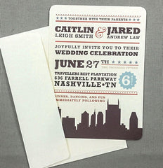 Nashville 5x7 wedding Invitation