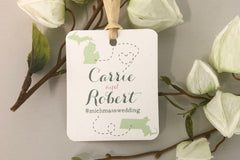 Rustic Two States and Heart Gift Tags 2-sided // Double sided Thank You Tags