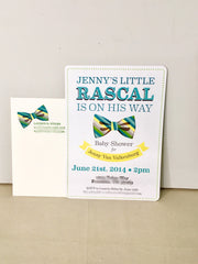 Little Rascal Vintage Bowtie Baby Boy Shower Invitation //DIY // Printable // Template