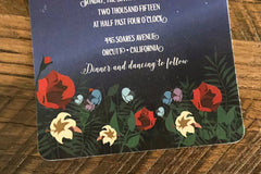 Romantic Fairy Tale Garden Night Sky with Stars 5x7 Wedding Invitation // Wonderland Rose Garden Wedding Invite - TE1