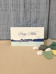 Elegant Navy Beach Wedding Lodge Tented Escort Cards // Wedding Seating Cards // Tented cards