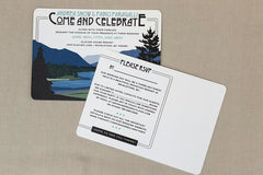 Montana Mountains and River 5x7 Wedding Invitation Postcards