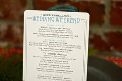 Yosemite National Park Timeline of Events Wedding Weekend Timeline Card // Welcome Bag Timeline card for guests // BP1