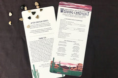 Rustic Sunset Arizona Desert Wedding Program // Flat Wedding Ceremony Program
