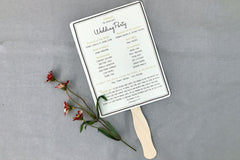 Whimsical Rustic Sunflower Yellow Wedding Ceremony Program Fans // Outdoor Wedding Program Fans // Fully Assembled