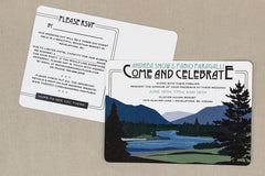 Montana Mountains and River 5x7 Wedding Invitation Postcards