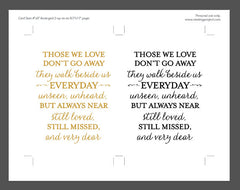In Loving Memory Sign /  Instant Download / Those we love don't go away / Wedding Signs / Downloadable PDF / Wedding Sign Template
