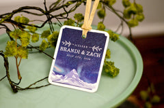 Iceland Purple Mountains with Northern Lights GIft Tags // Thank You Tags // Bookmarks // BP1