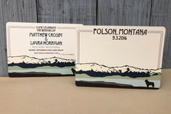Montana Mountains with Lake 5x7 Wedding Celebration Invitation with A7 Envelopes // Polson Montana Mountain Wedding Invite