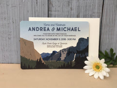 Yosemite Wedding / 5x7 Wedding Invitation / California Wedding / National Park Wedding / Come and Celebrate / Yosemite Tunnel View