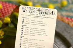 Wedding Rehearsal Weekend Timeline // Simple Timeline // BP1