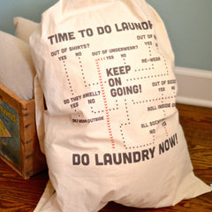 Grad Gift Time To Do The Laundry Flow Chart Laundry Bag, Humorous Laundry Bag, College Hamper, College Student Gift- Graduation Gift- MCInc