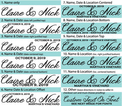 Maine Lake House 11x14 Paper Travel Poster - Wedding Poster personalized with Names and date (frame not included)