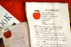 Heirloom Recipe Tea Towel with Original Handwriting