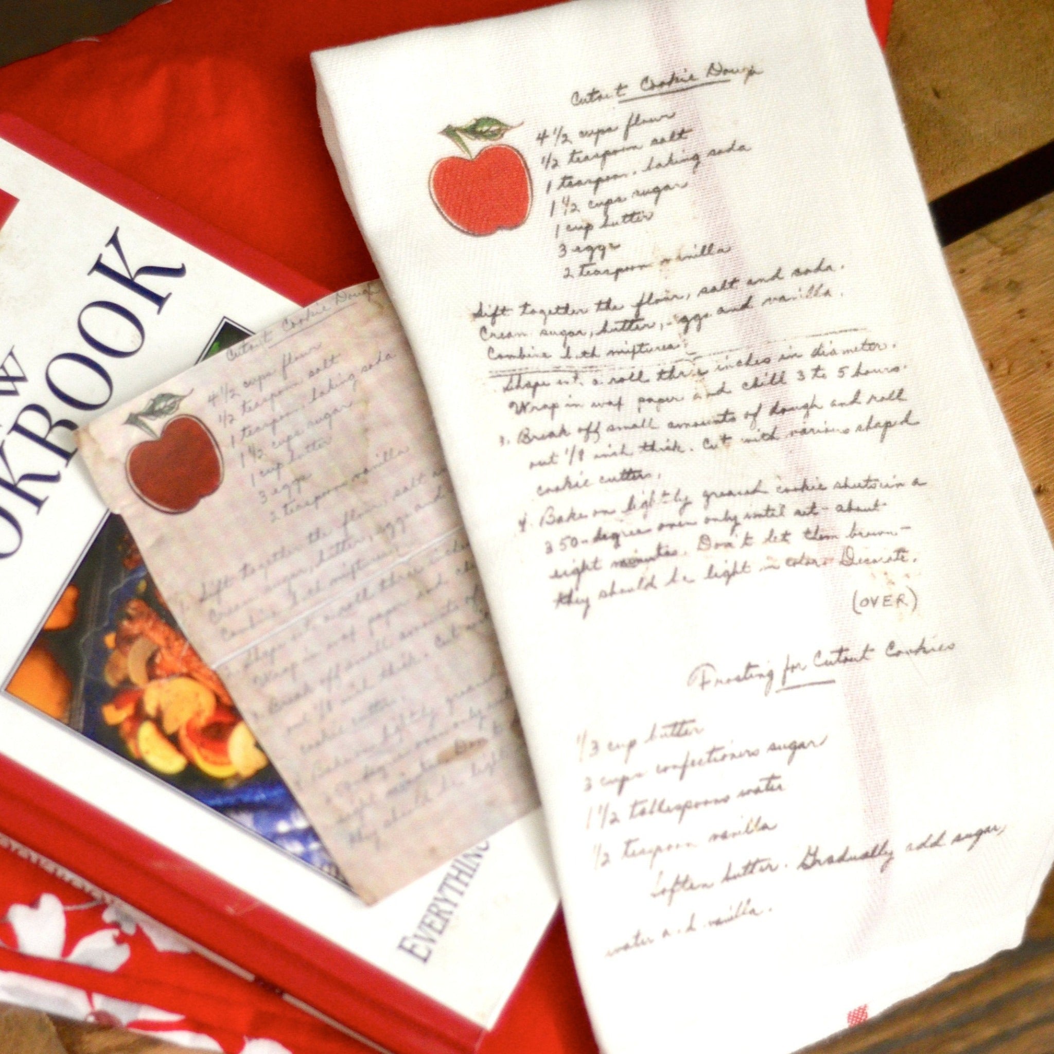 Heirloom Recipe Tea Towel with Original Handwriting