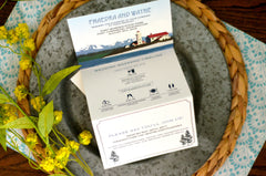Fort Worden State Park Trifold Wedding Invitation // A6 Rustic Lighthouse Mountain Landscape Trifold Wedding Invite