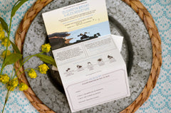 Big Sur California Trifold Wedding Invitation-Ocean Coast Beach Landscape-Rustic Trifold Invitation-Folded Wedding Invitation