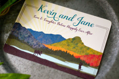 Fall Mt Holy Cross Colorado Mountains with Moose / 5x7 Wedding Invitation Postcard / Rustic Mountain Wedding Postcard