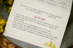 Nevada Gold Trifold Wedding Invitation with RSVP with Envelope // Modern Trifold Wedding Invitation // BP1