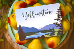 5x7 FLAT Craftsman Table Number-Wedding Sign Yellowstone National Park Mountain River Valley Landscape