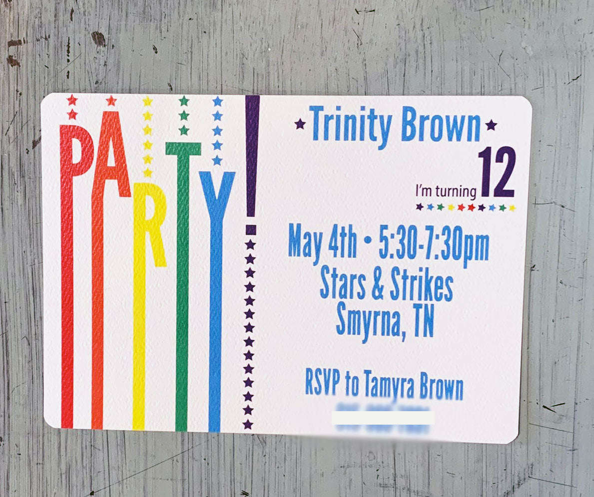 Rainbow Birthday Party Instant Download / Stars Party Birthday Invitation Editable PDF / DIY Birthday / 5x7 Birthday Party Invite