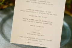 Classic Black and Gray Modern Wedding Dinner Menu // Reception Menu // Rehearsal Dinner Menu
